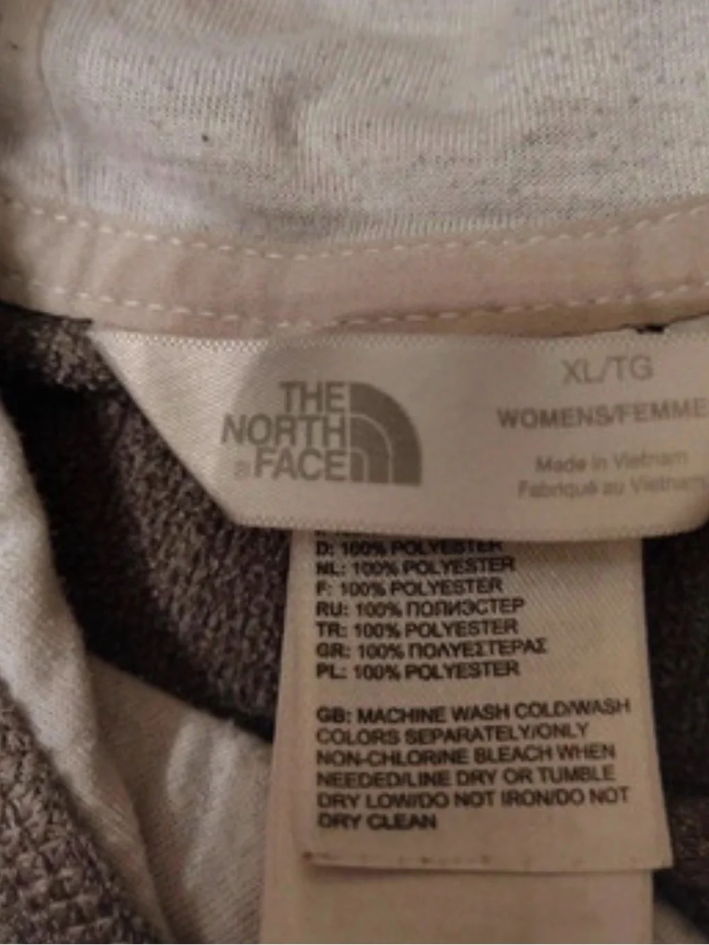 The North Face Gray Hoodie Sweatshirt with White Logo